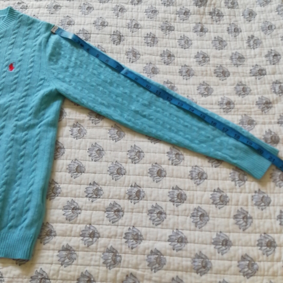 Polo Ralph Lauren 100% Cashmere Cable-knit Sweater, Tag girl L(14-16) - Picture 11 of 12